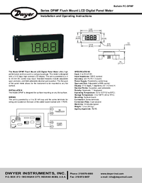 Thumbnail of document Manual - DPMF Flush Mount LCD Digital Panel Meter